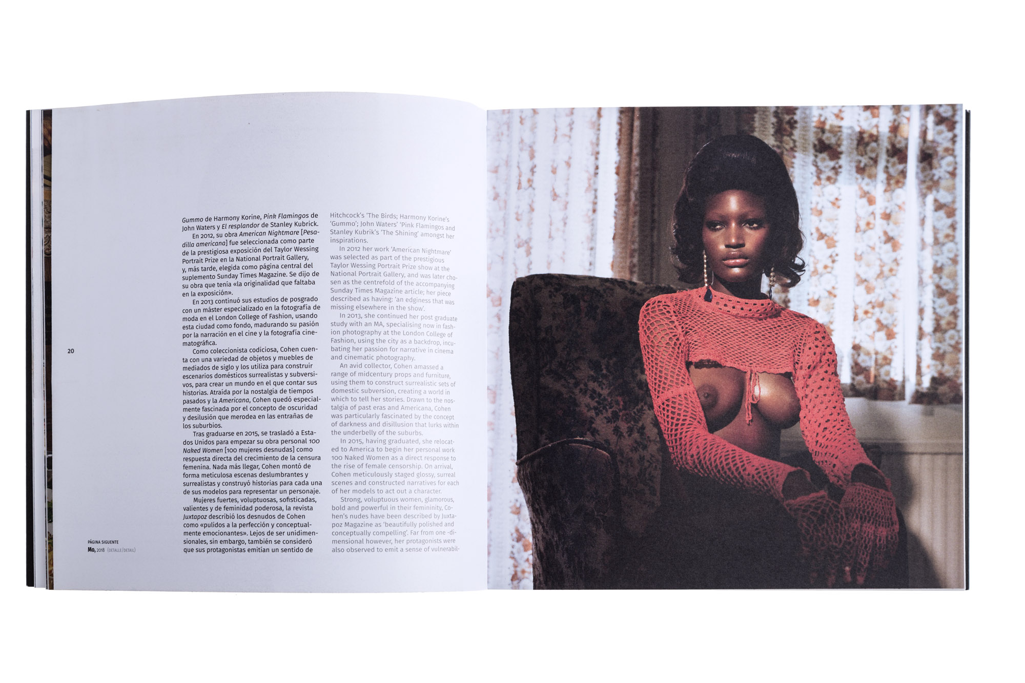 Interior catálogo Nadia Lee Cohen para La Termica de Málaga